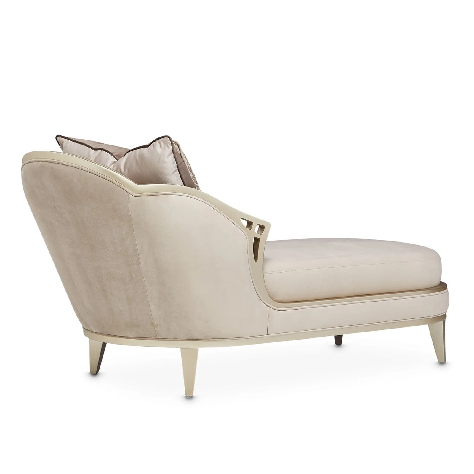 Michael Amini Villa Cherie Hazelnut Chaise - Image 5