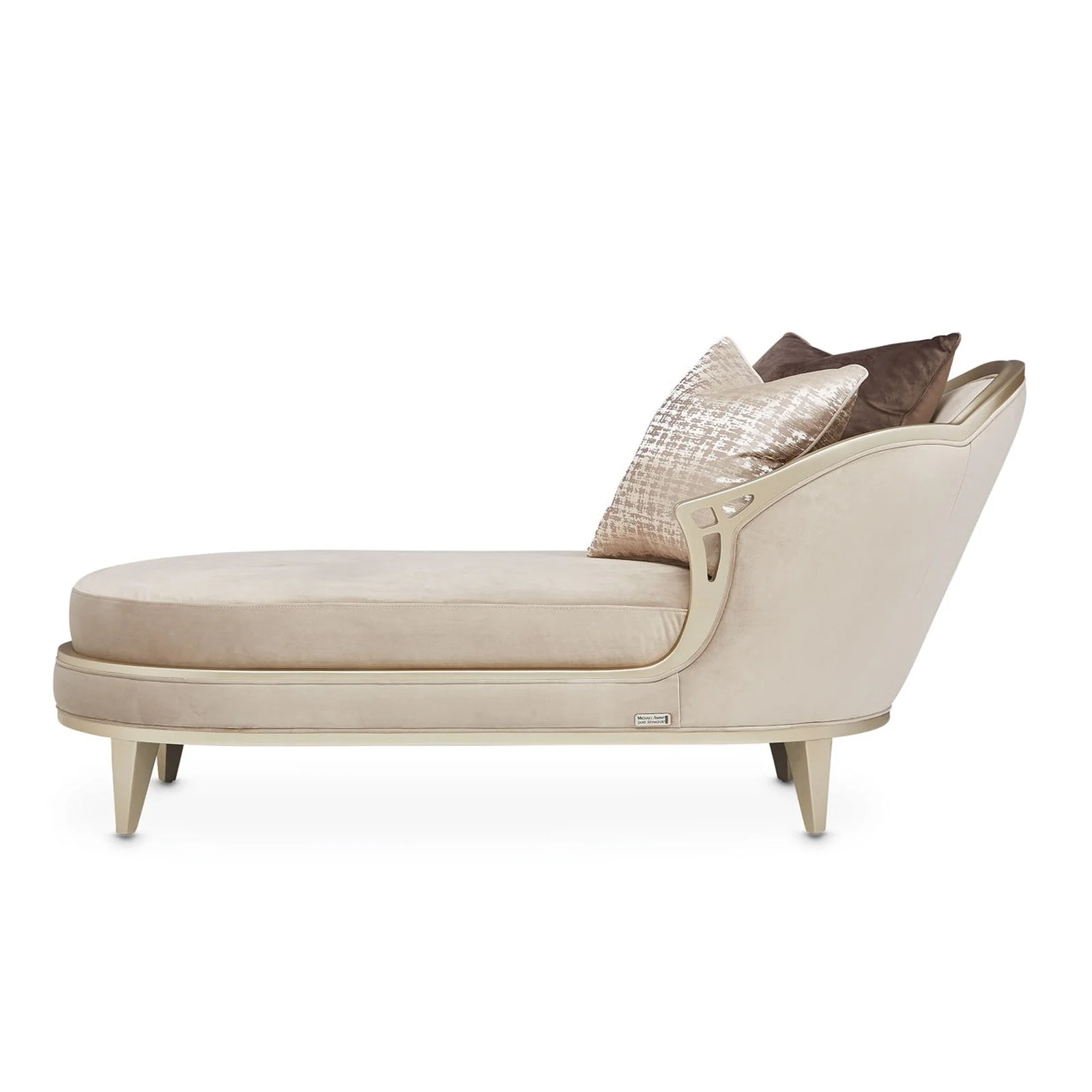 Michael Amini Villa Cherie Hazelnut Chaise - Image 8