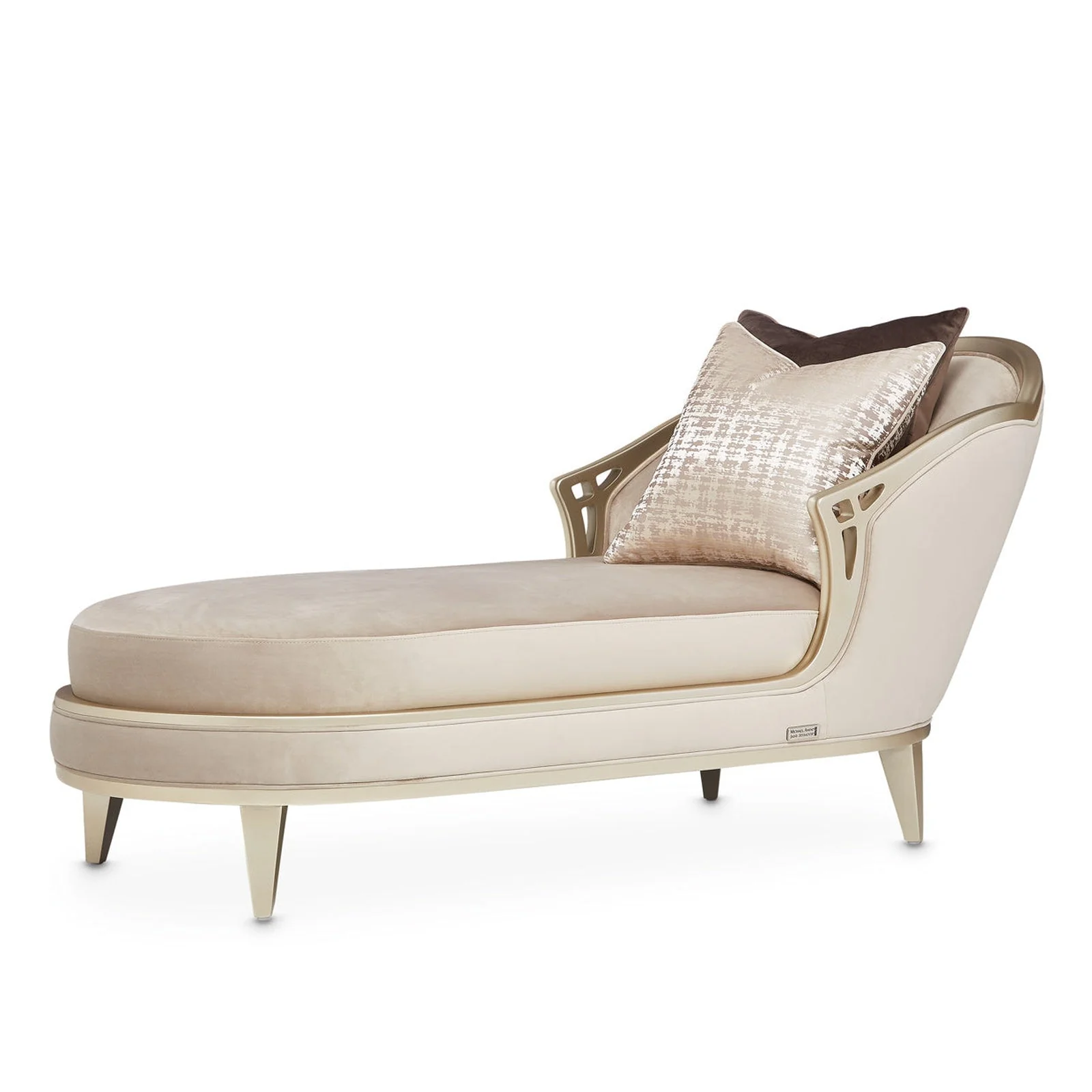 Michael Amini Villa Cherie Hazelnut Chaise - Image 9