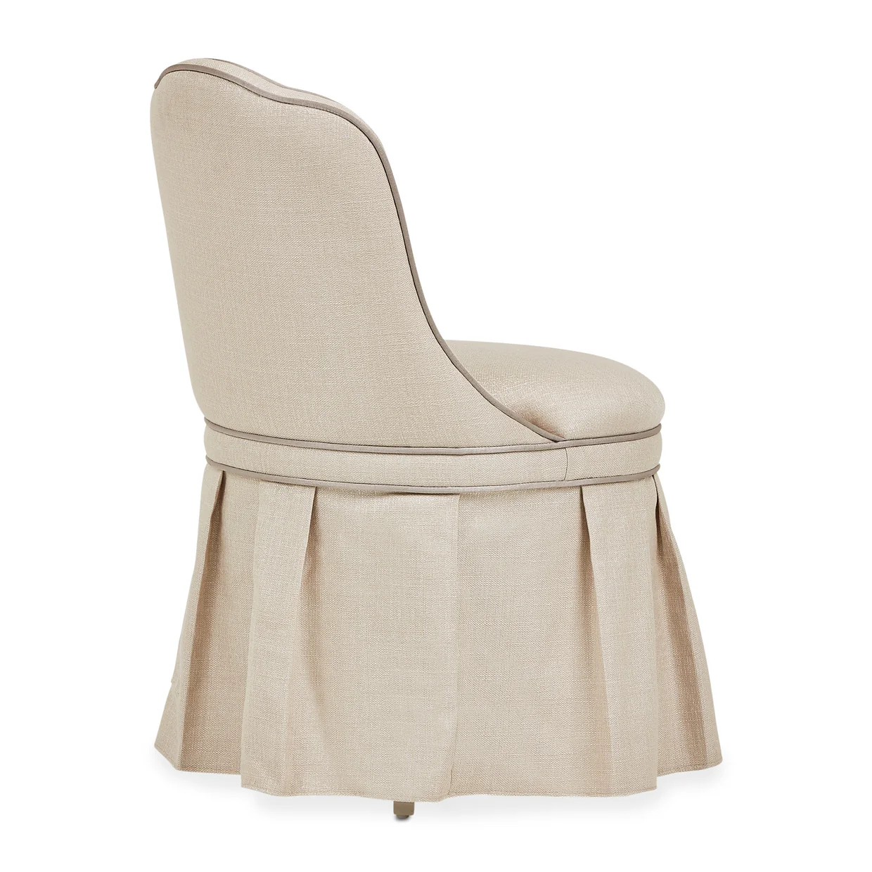 Michael Amini Villa Cherie Hazelnut Tufted Vanity Chair - Image 4