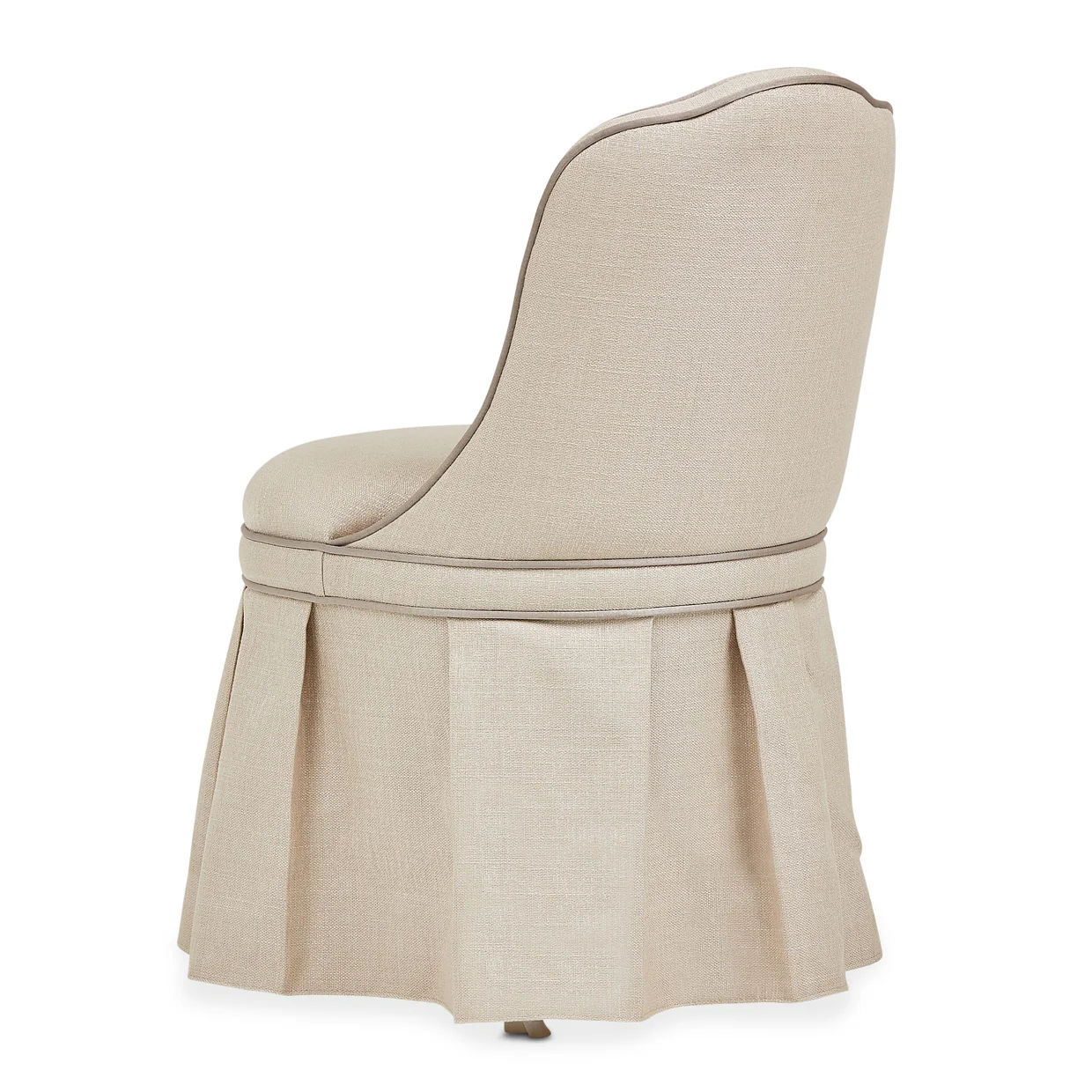 Michael Amini Villa Cherie Hazelnut Tufted Vanity Chair - Image 6