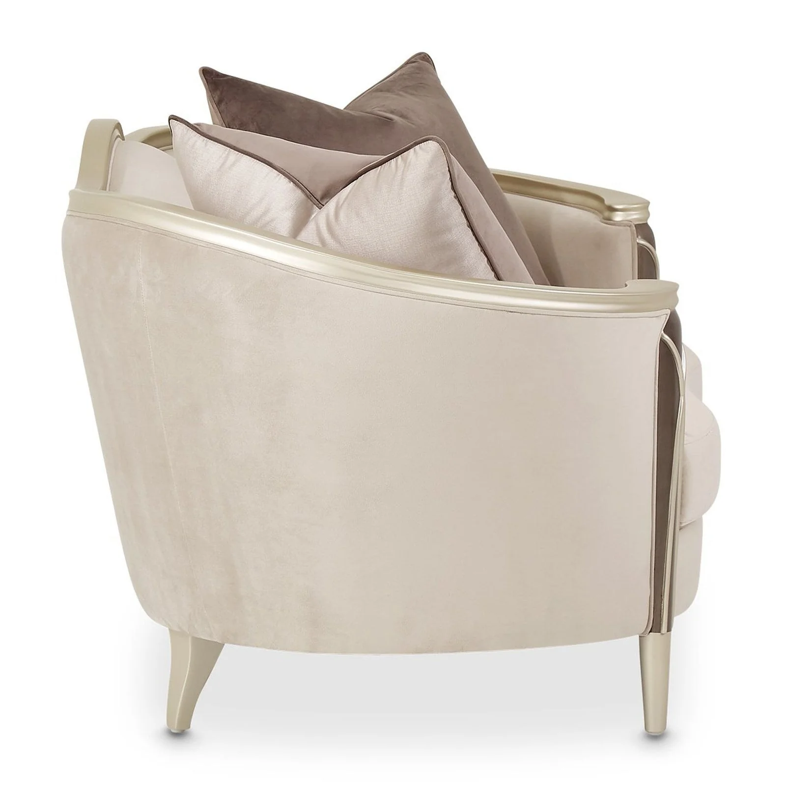 Michael Amini Villa Cherie Hazelnut Loveseat - Image 4