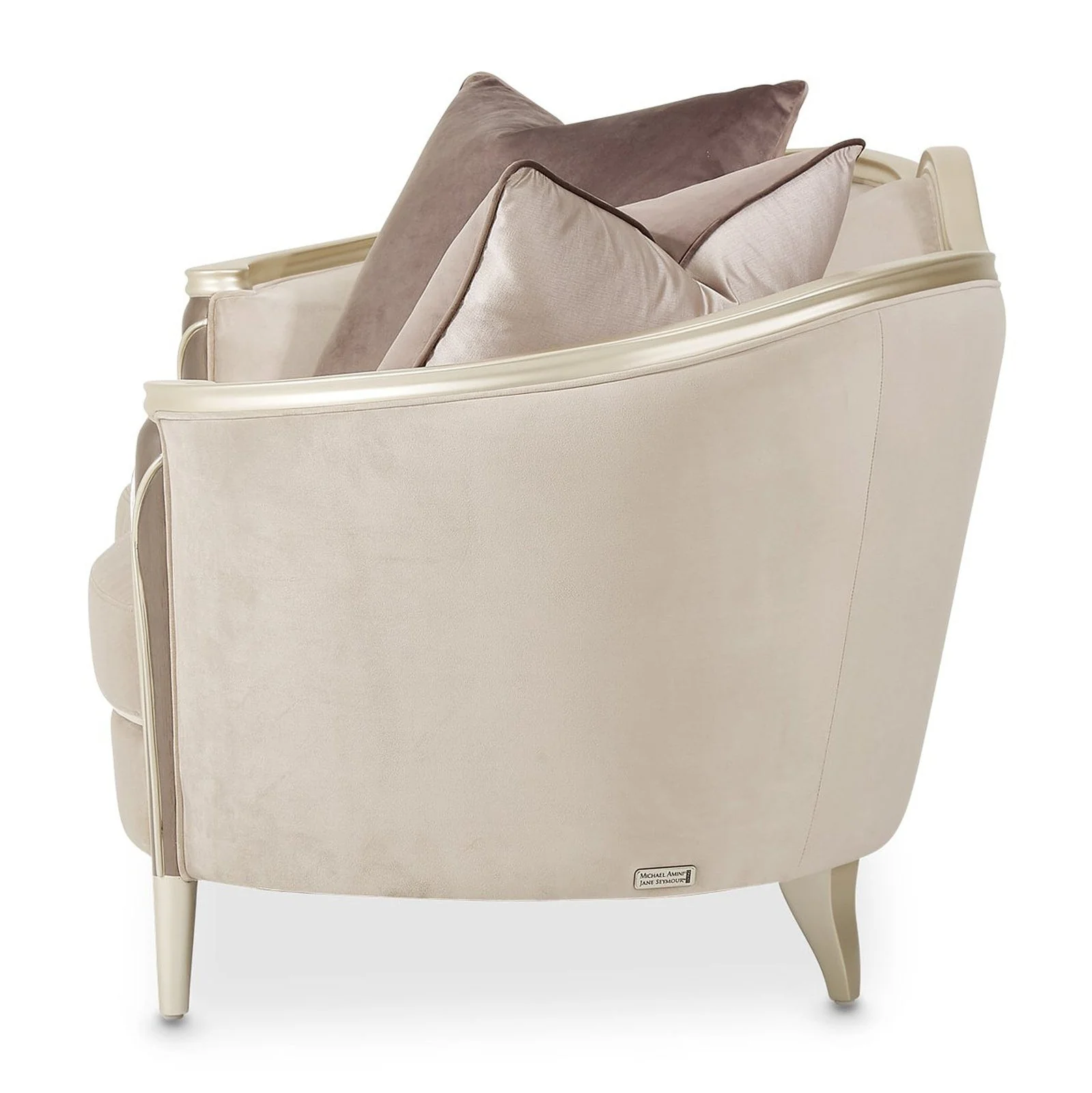 Michael Amini Villa Cherie Hazelnut Loveseat - Image 5