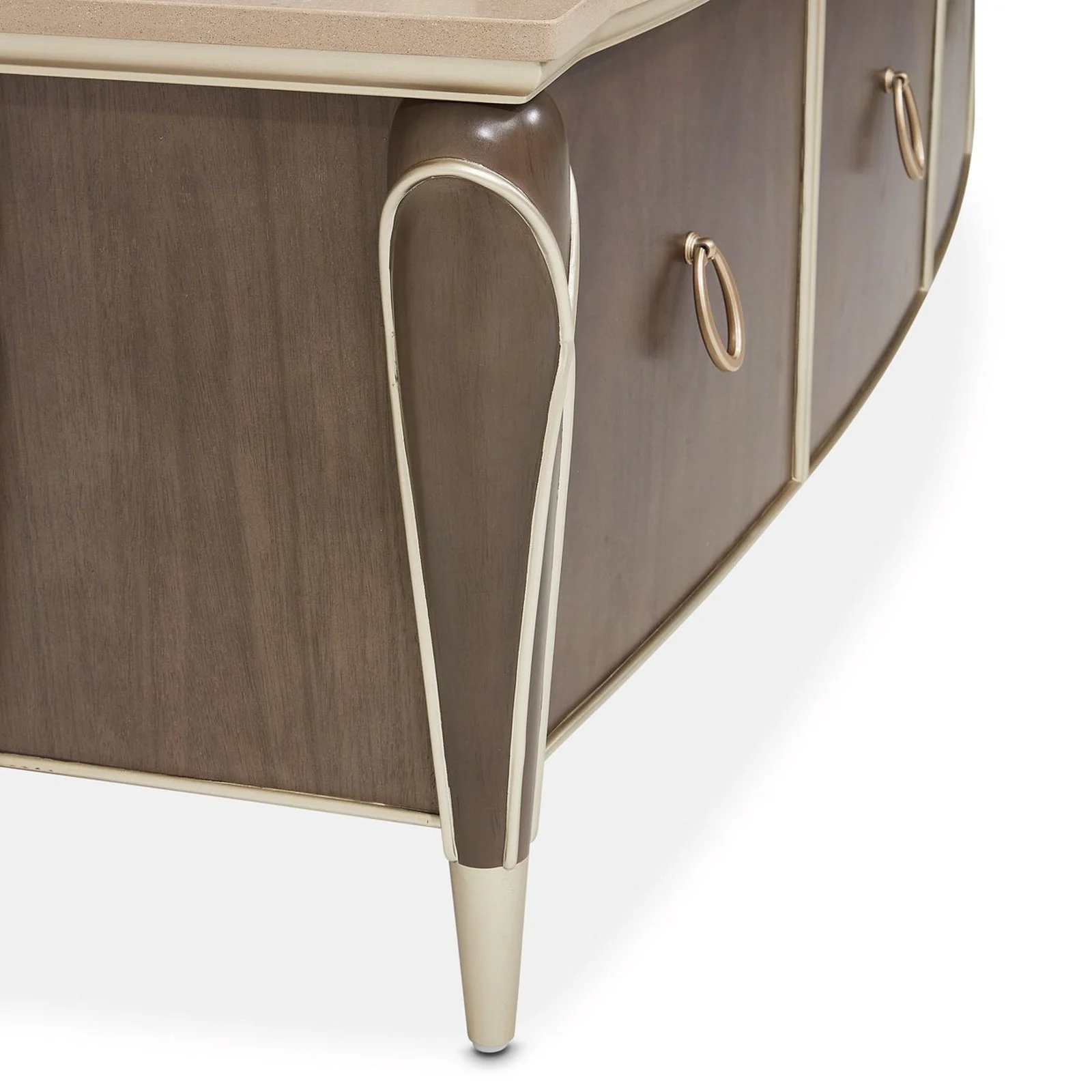 Michael Amini Villa Cherie Hazelnut Media Cabinet - Image 15