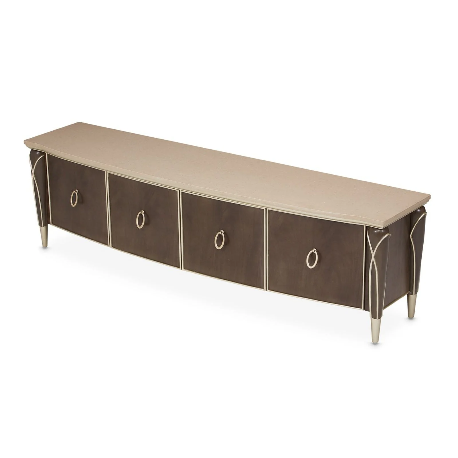 Michael Amini Villa Cherie Hazelnut Media Cabinet - Image 8