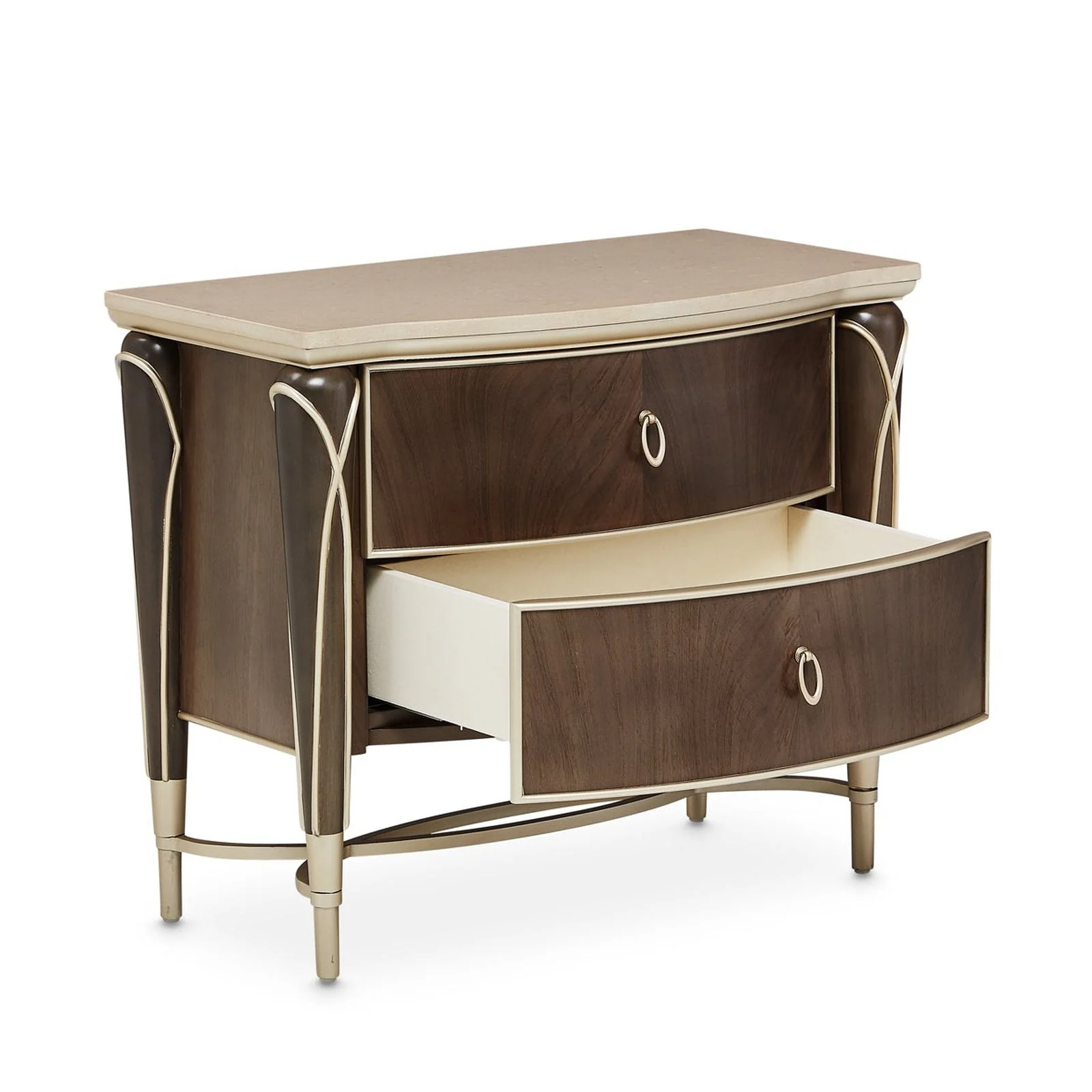 Michael Amini Villa Cherie Hazelnut Nightstand - Image 10