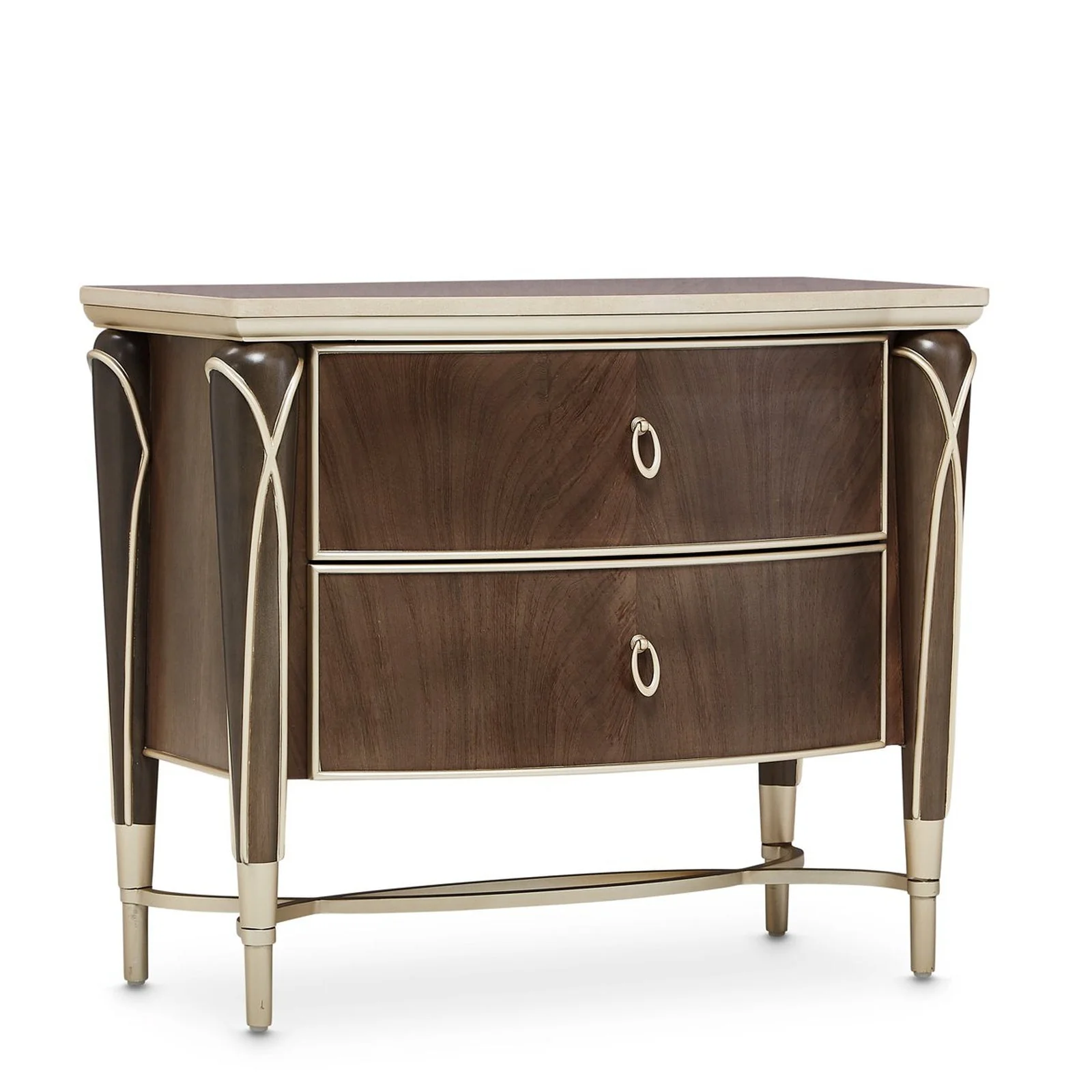 Michael Amini Villa Cherie Hazelnut Nightstand - Image 5