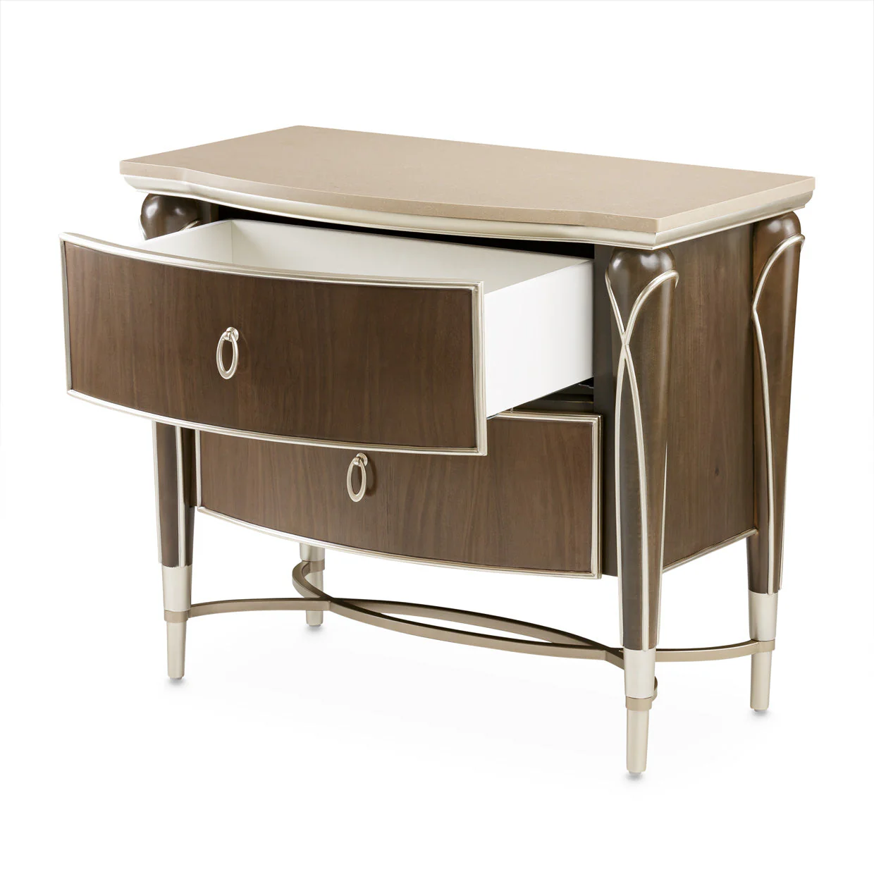 Michael Amini Villa Cherie Hazelnut Nightstand - Image 8