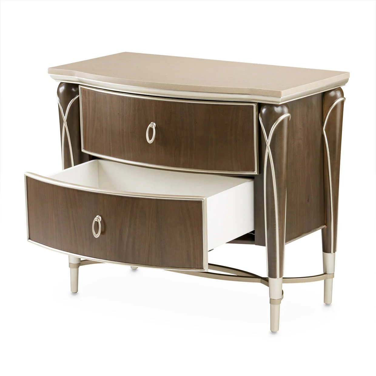 Michael Amini Villa Cherie Hazelnut Nightstand - Image 9