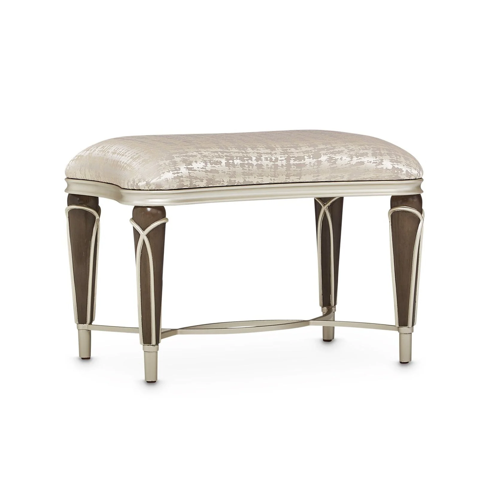 Michael Amini Villa Cherie Hazelnut Ottoman - Image 5