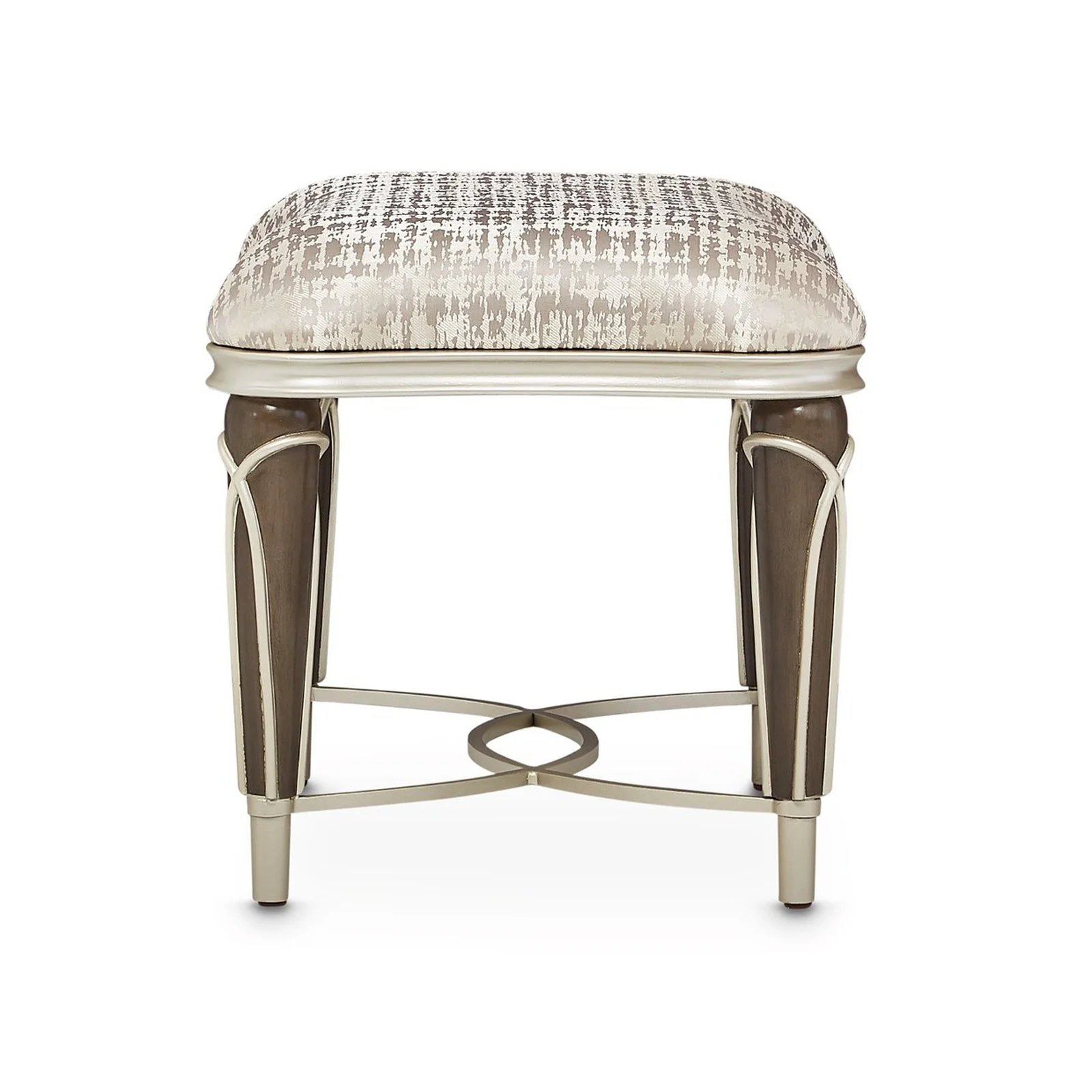 Michael Amini Villa Cherie Hazelnut Ottoman - Image 6