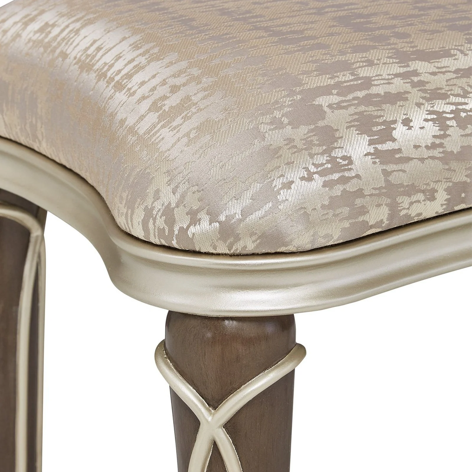 Michael Amini Villa Cherie Hazelnut Ottoman - Image 8