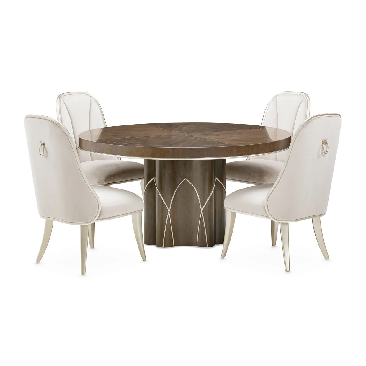 Michael Amini Villa Cherie Hazelnut Round Dining Table - Image 2