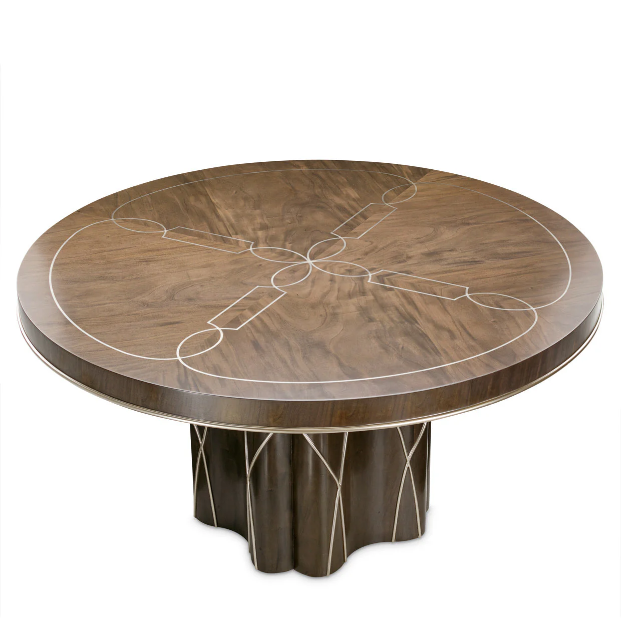 Michael Amini Villa Cherie Hazelnut Round Dining Table - Image 3