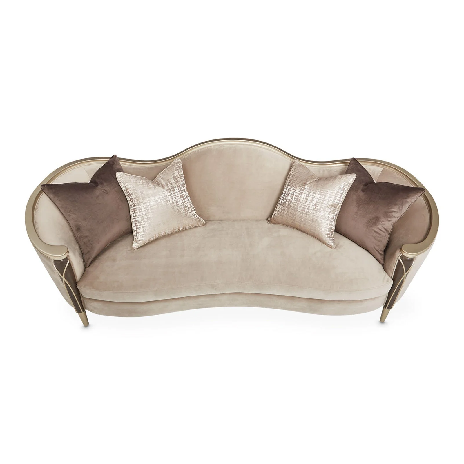 Michael Amini Villa Cherie Hazelnut Sofa - Image 2