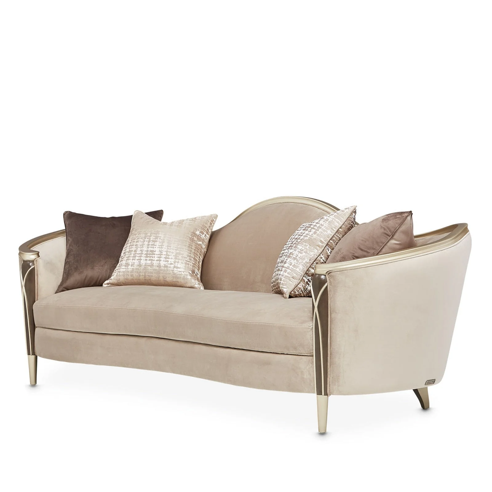 Michael Amini Villa Cherie Hazelnut Sofa - Image 3
