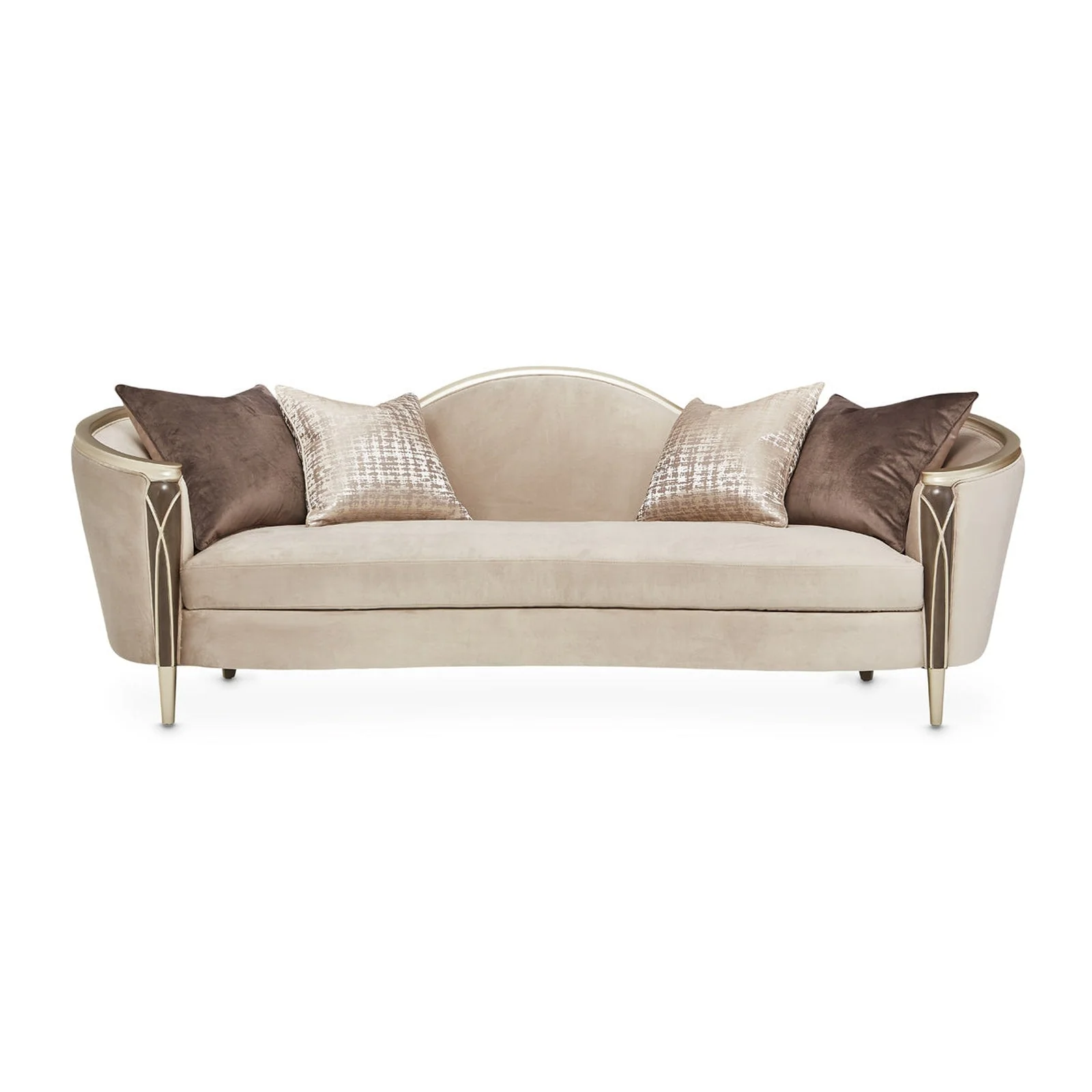 Michael Amini Villa Cherie Hazelnut Sofa - Image 4