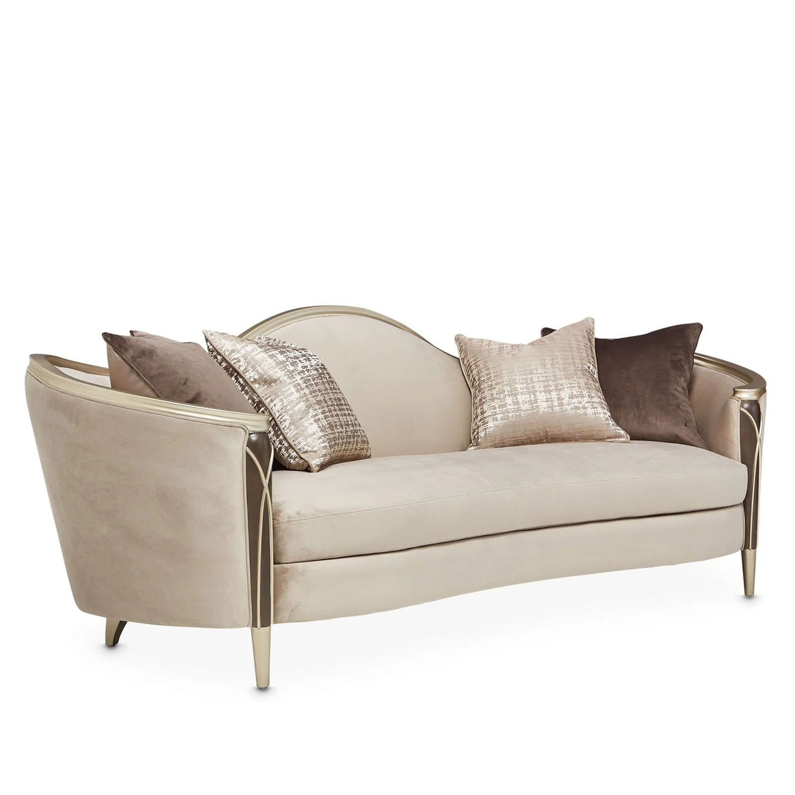 Michael Amini Villa Cherie Hazelnut Sofa - Image 5