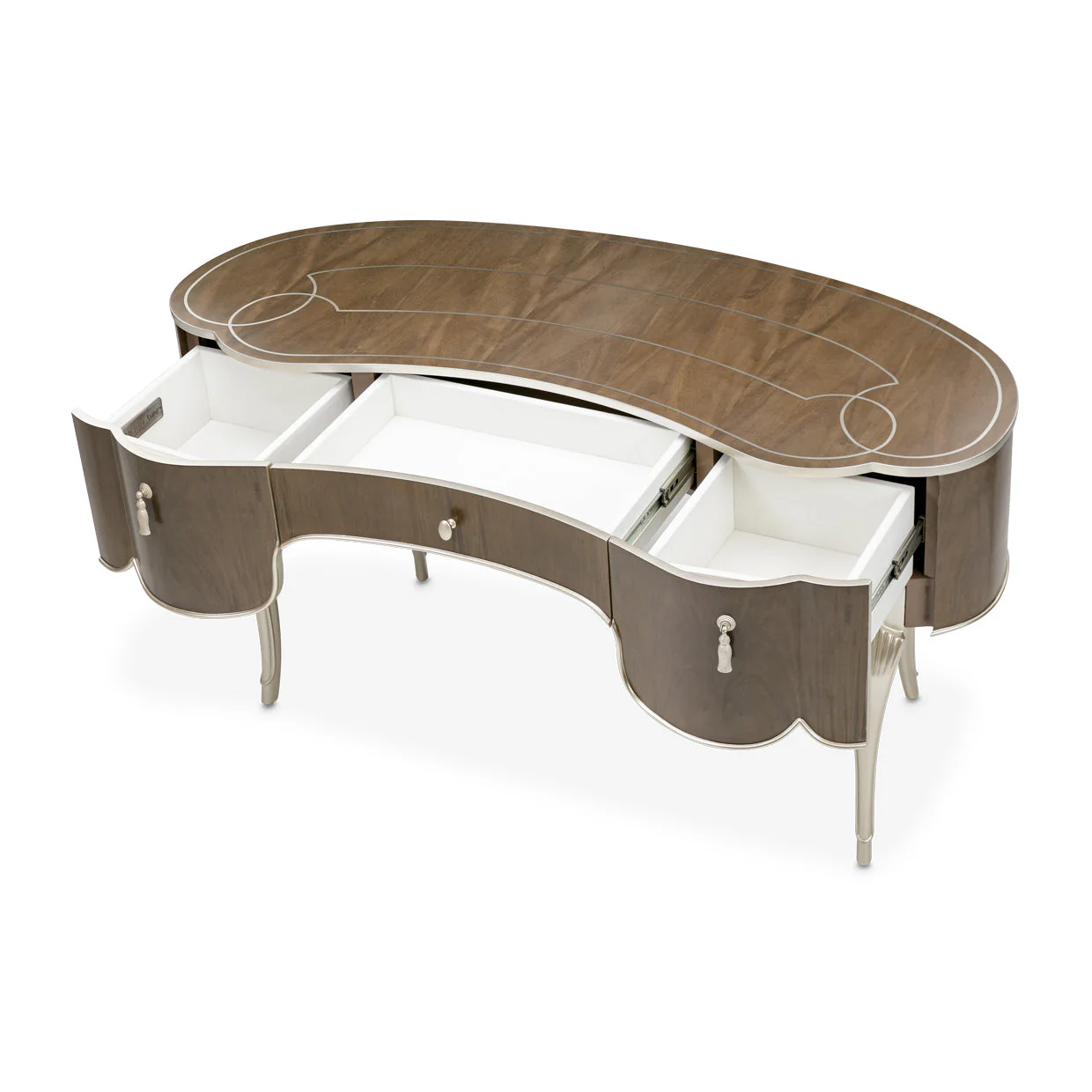 Michael Amini Villa Cherie Hazelnut Vanity Desk - Image 14