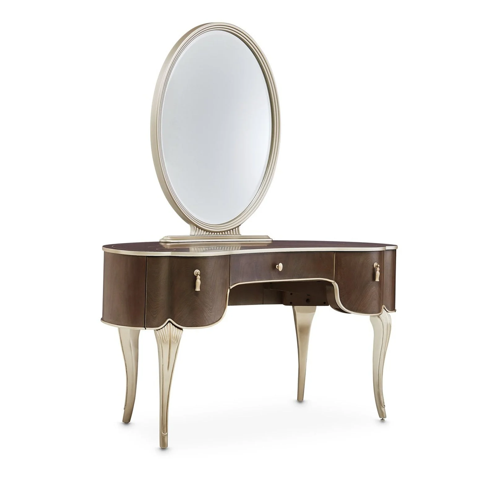 Michael Amini Villa Cherie Hazelnut Vanity Desk - Image 3