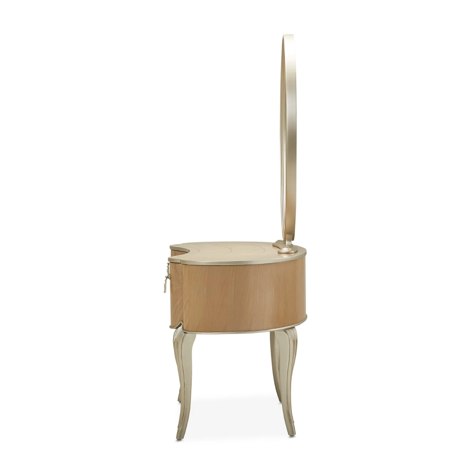 Michael Amini Villa Cherie Vanity with Mirror - Caramel - Image 5
