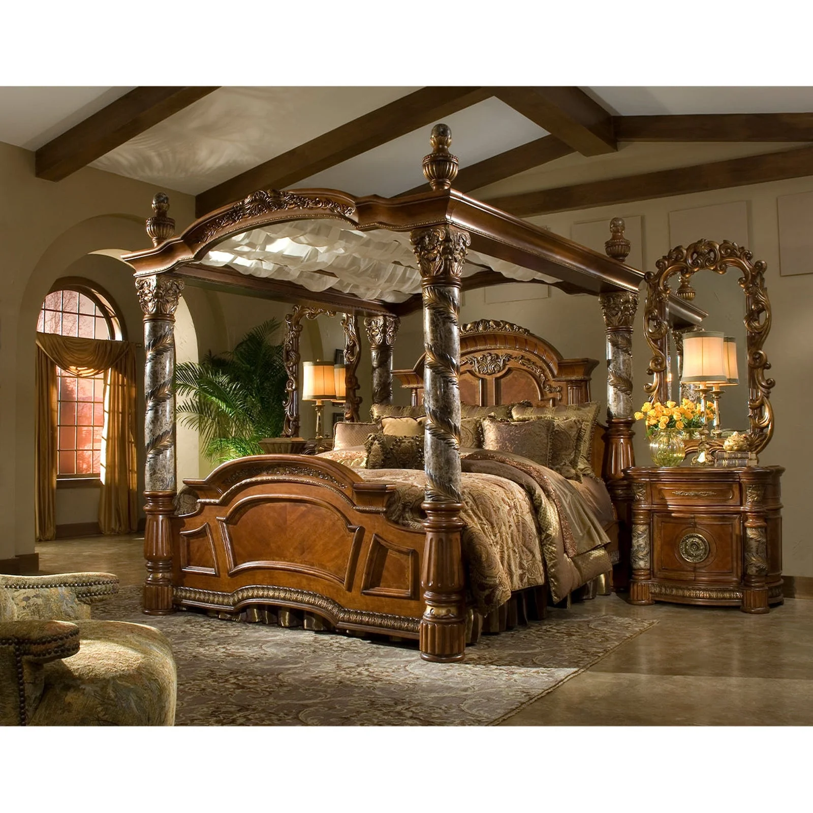 Michael Amini Villa Valencia Bedside Chest Nightstand - Image 10