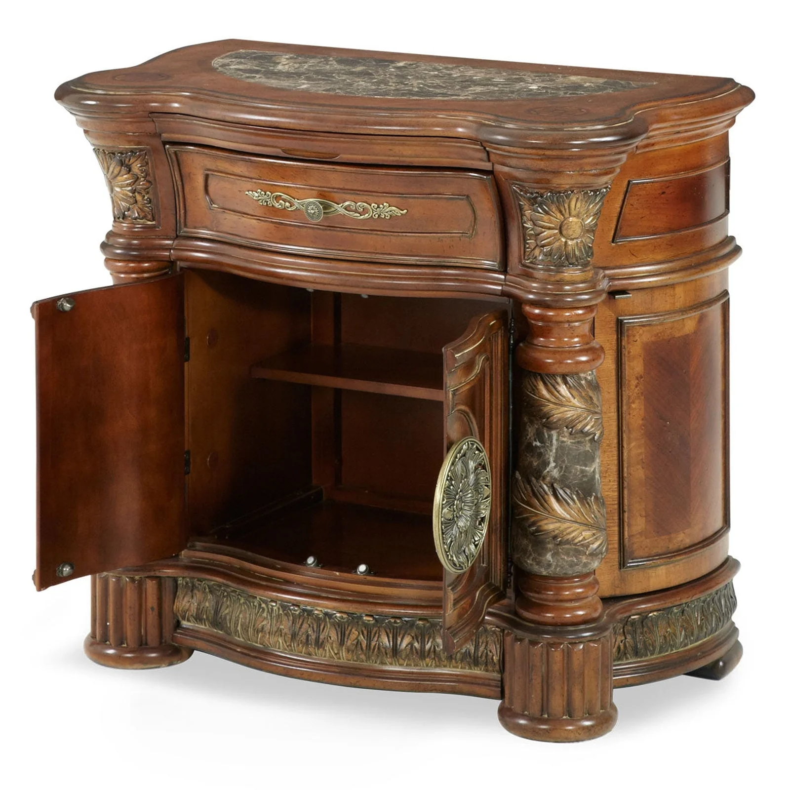 Michael Amini Villa Valencia Bedside Chest Nightstand - Image 4