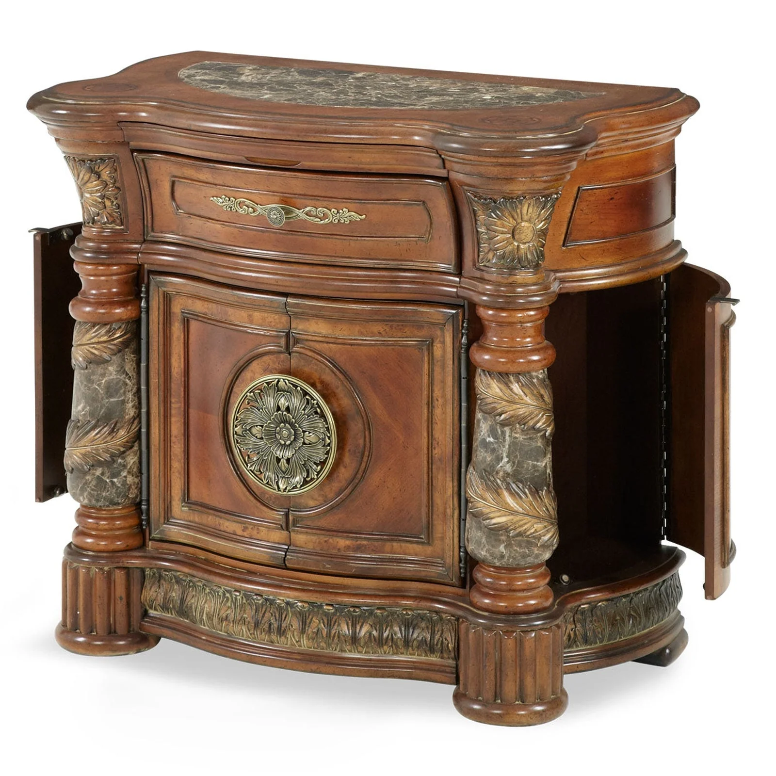 Michael Amini Villa Valencia Bedside Chest Nightstand - Image 5