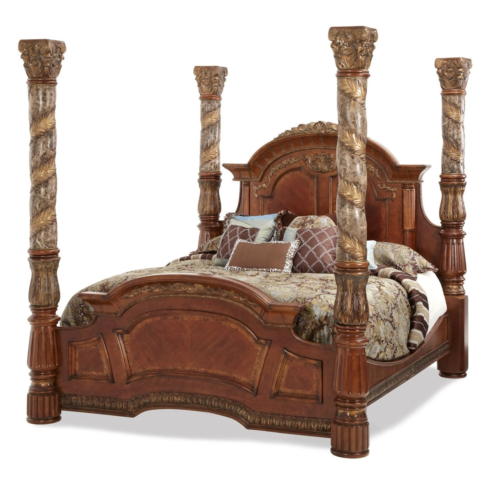 Michael Amini Villa Valencia Canopy Bed - Image 6