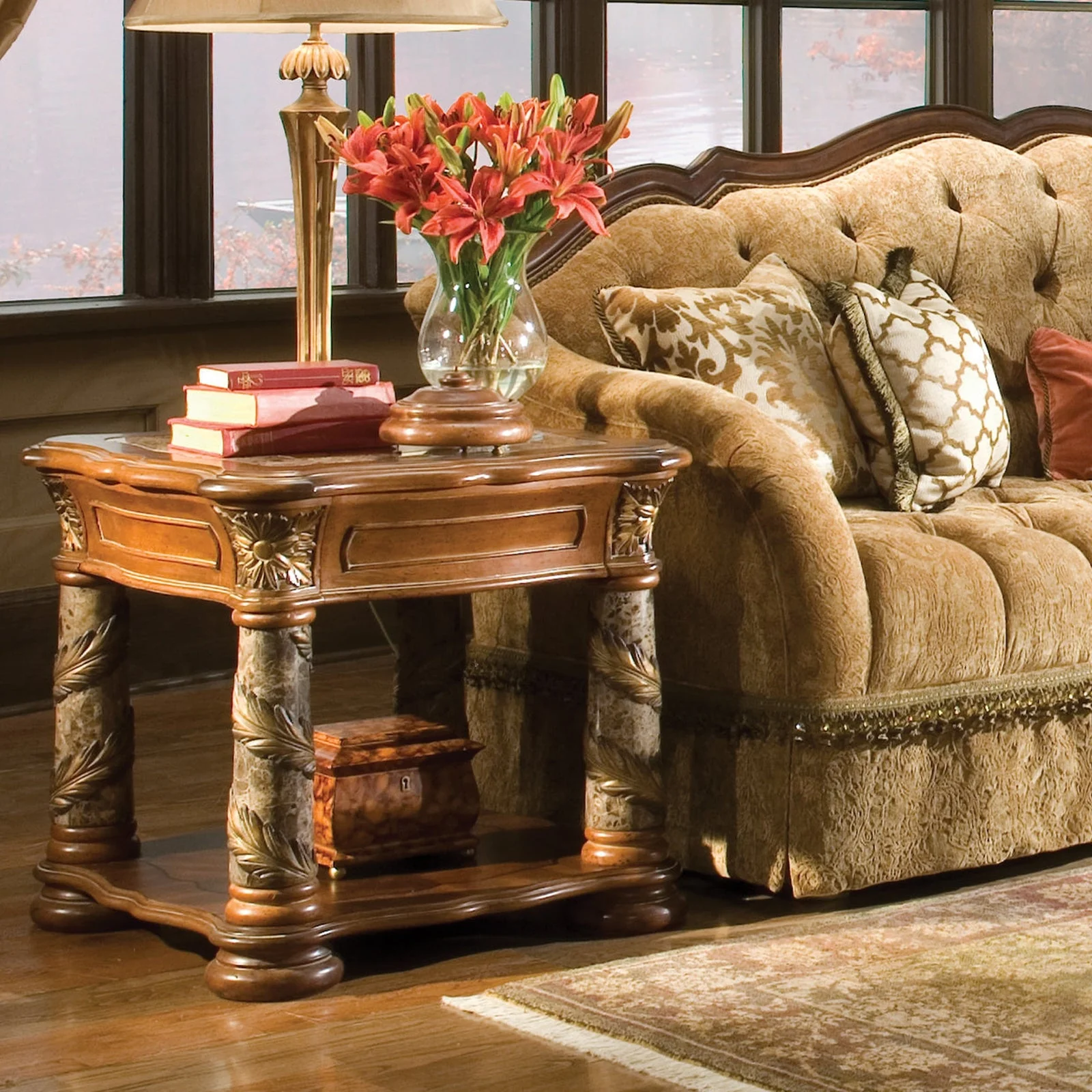 Michael Amini Villa Valencia End Table - Image 4