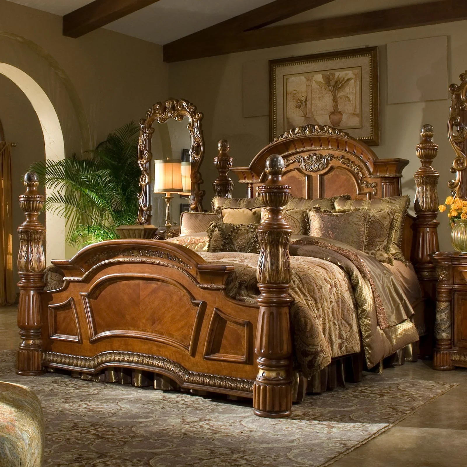 Michael Amini Villa Valencia Low Poster Bed - Image 2