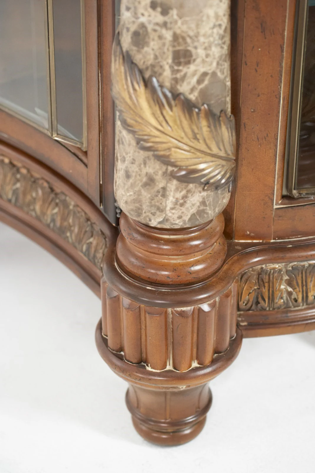 Michael Amini Villa Valencia Sideboard with Mirror - Classic Chestnut - Image 8