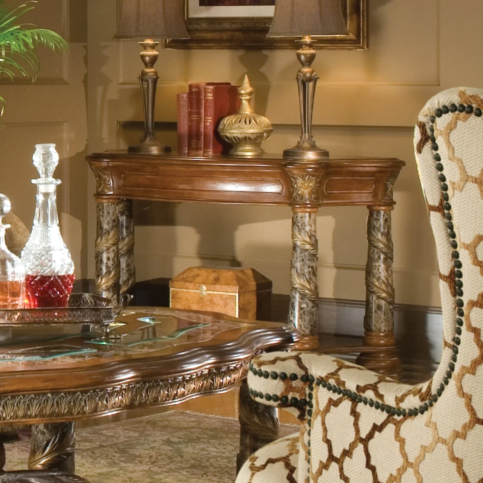 Michael Amini Villa Valencia Sofa Table - Image 3