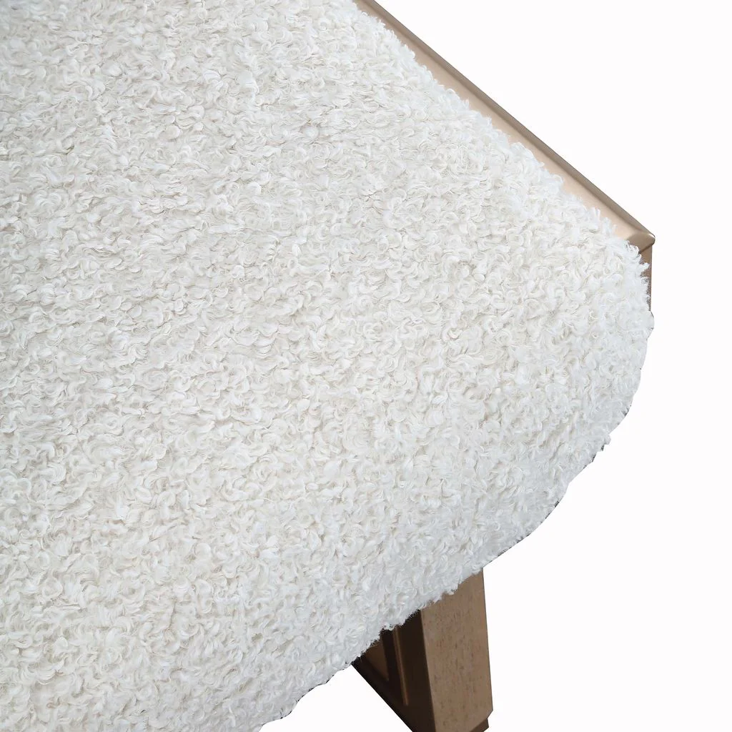 Michael Amini West Kensington Accent Bench - Sea Salt Caramel - Image 9