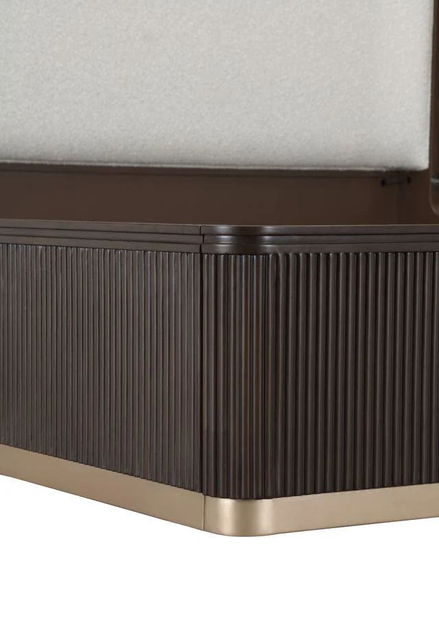 Michael Amini West Kensington Bed - Buff/Medium Espresso - Image 10