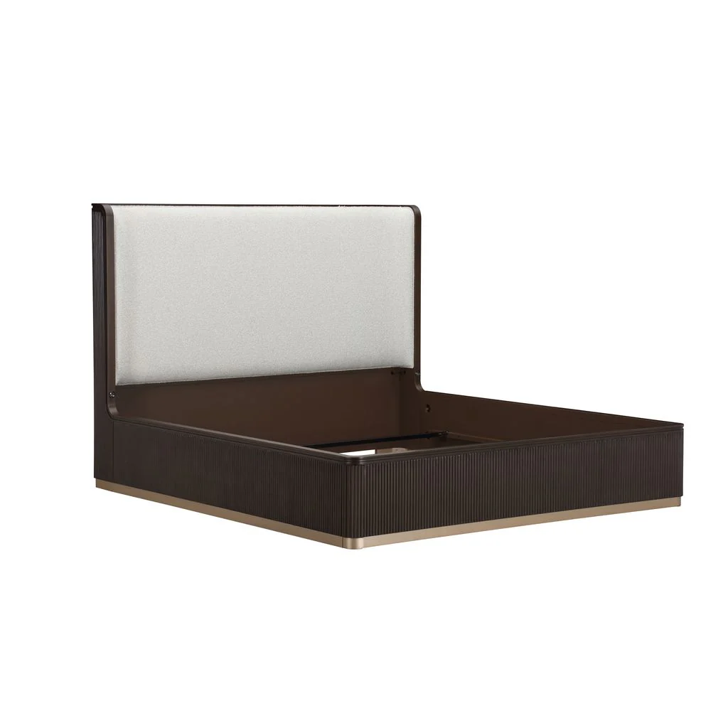 Michael Amini West Kensington Bed - Buff/Medium Espresso - Image 4