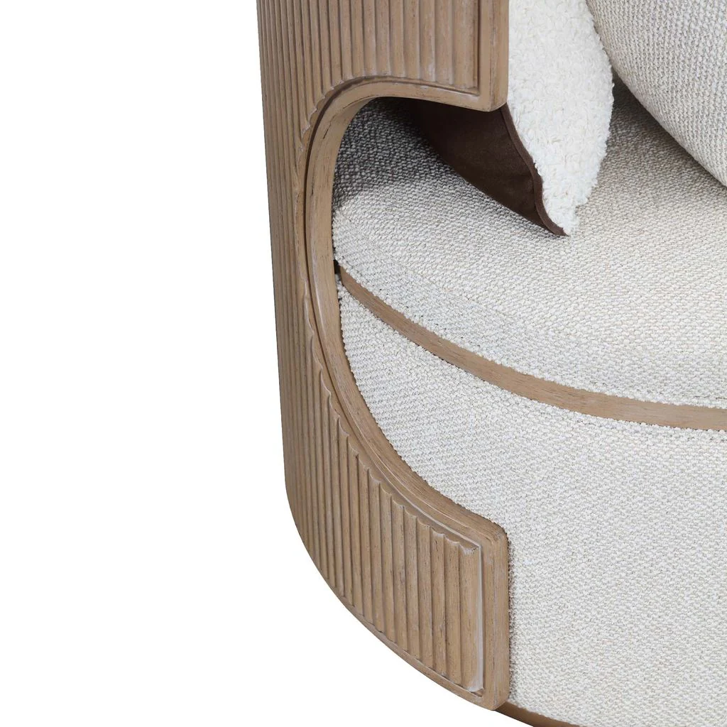 Michael Amini West Kensington Chaise - Buff/Seal Salt Caramel - Image 11