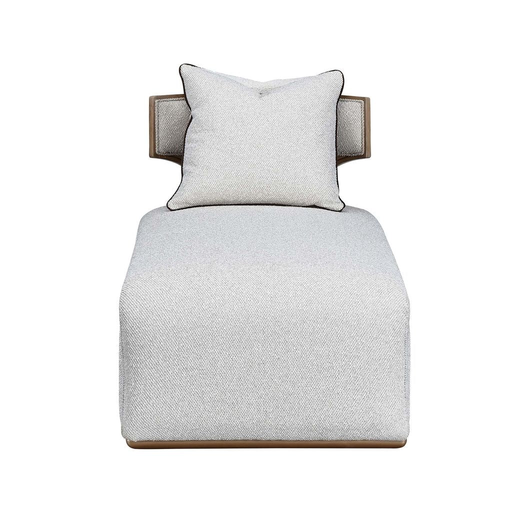 Michael Amini West Kensington Chaise - Buff/Seal Salt Caramel - Image 4