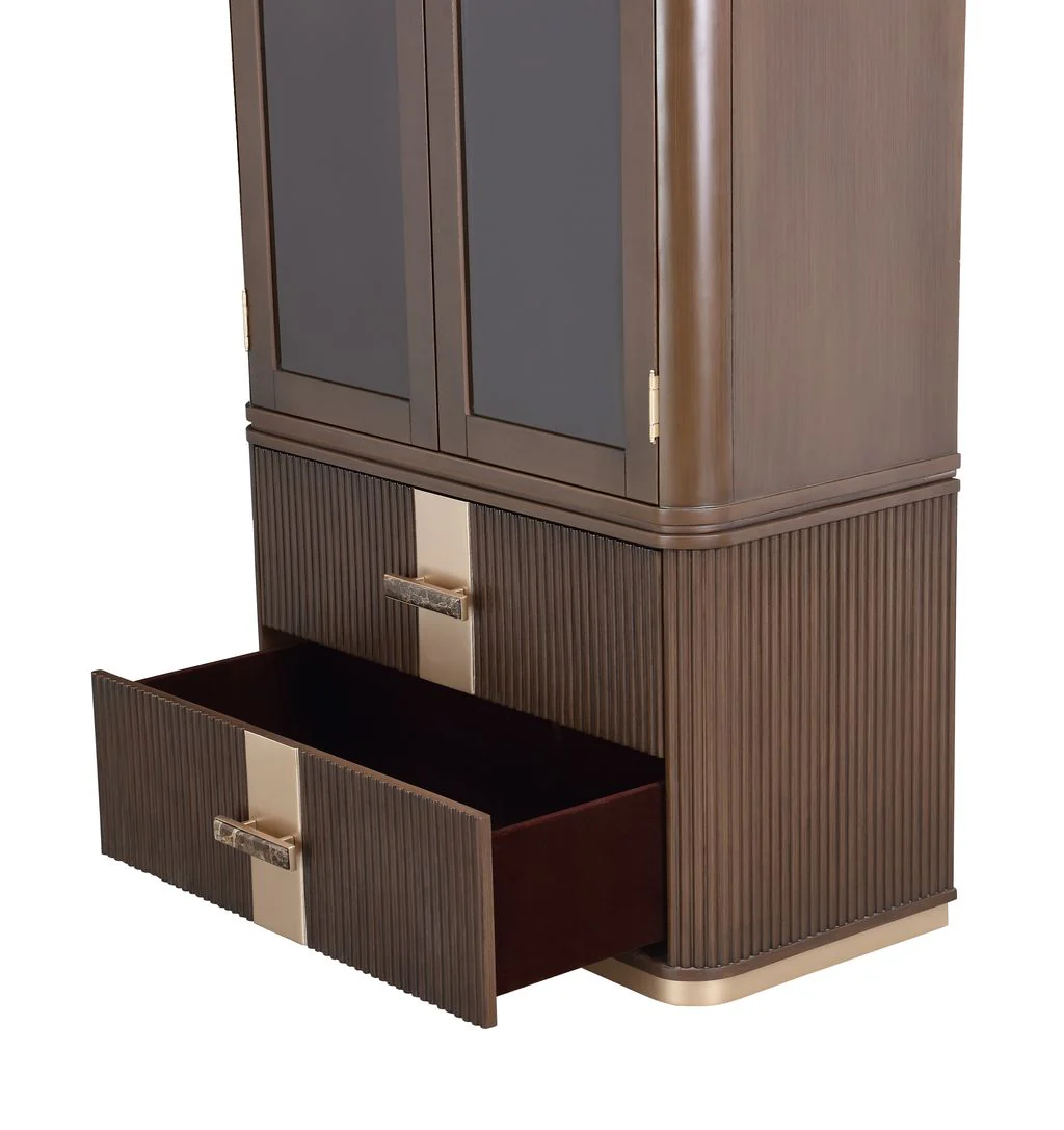 Michael Amini West Kensington Display Cabinet - Medium Espresso - Image 10