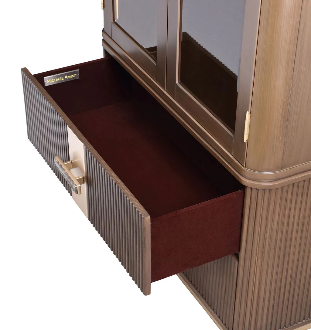 Michael Amini West Kensington Display Cabinet - Medium Espresso - Image 11