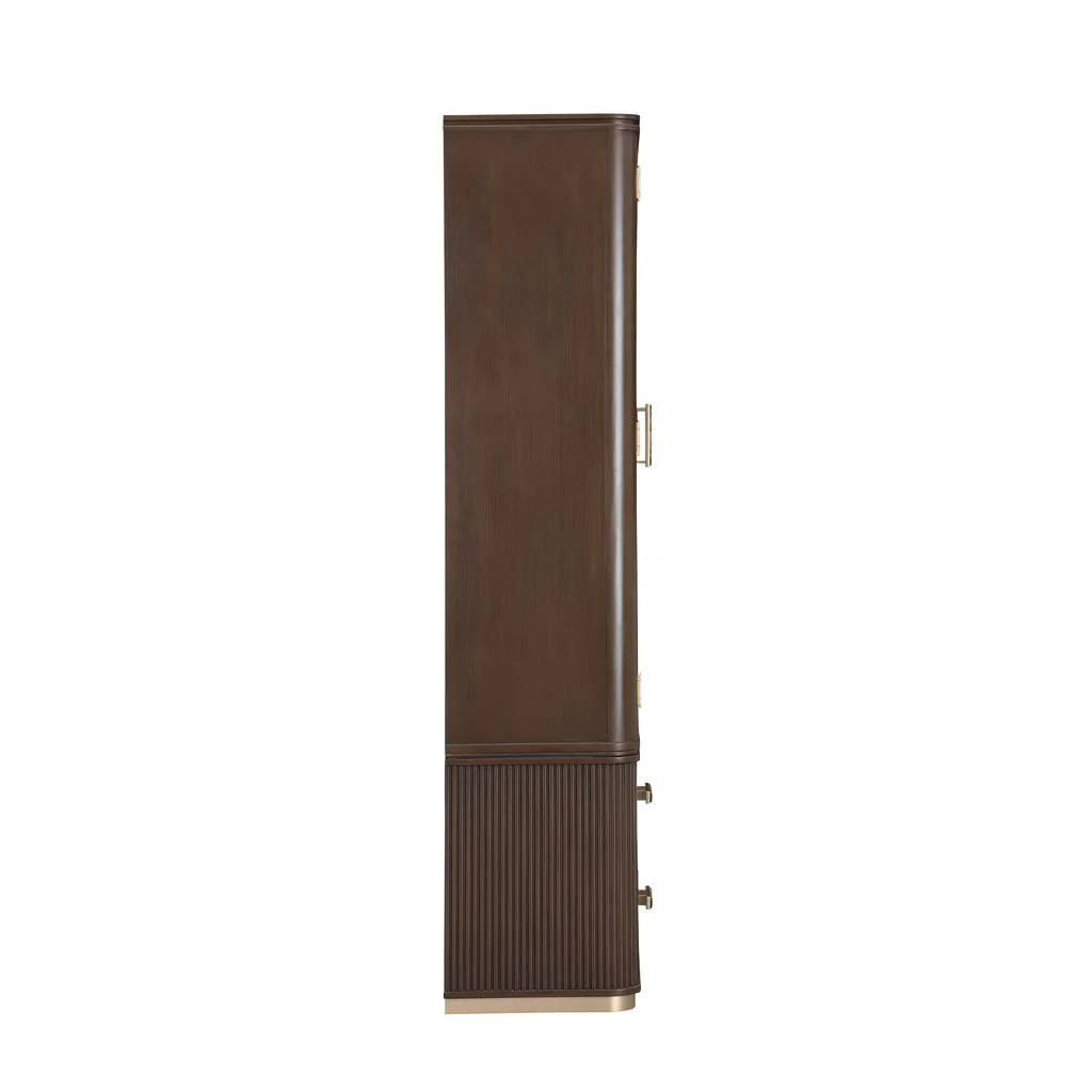 Michael Amini West Kensington Display Cabinet - Medium Espresso - Image 4