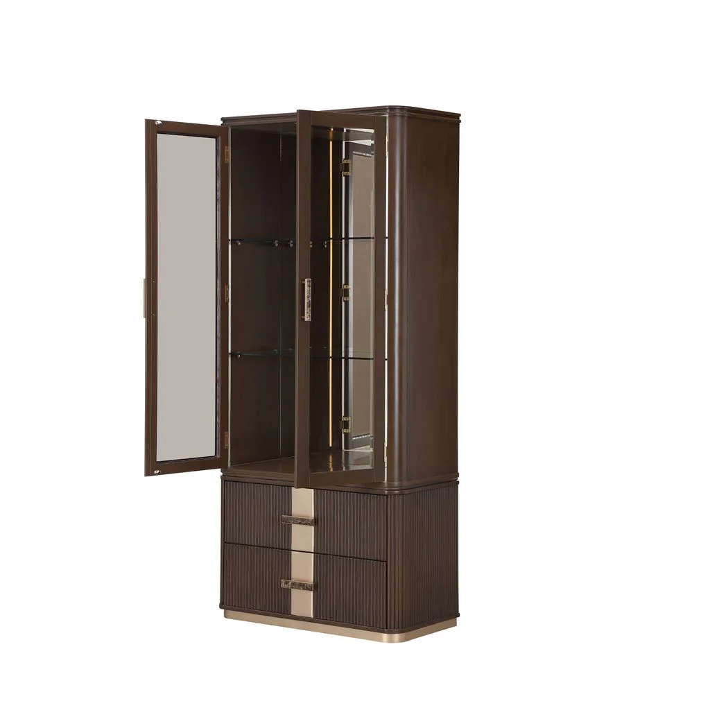Michael Amini West Kensington Display Cabinet - Medium Espresso - Image 6