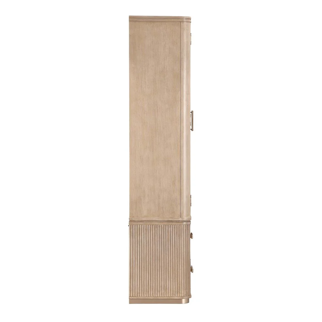 Michael Amini West Kensington Display Cabinet - Sea Salt Caramel - Image 6