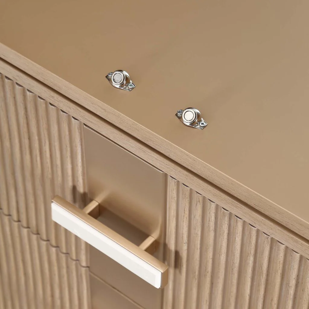 Michael Amini West Kensington Display Cabinet - Sea Salt Caramel - Image 8