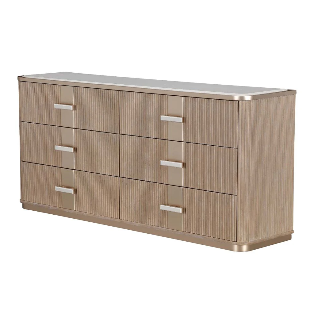 Michael Amini West Kensington Dresser - Sea Salt Caramel - Image 4