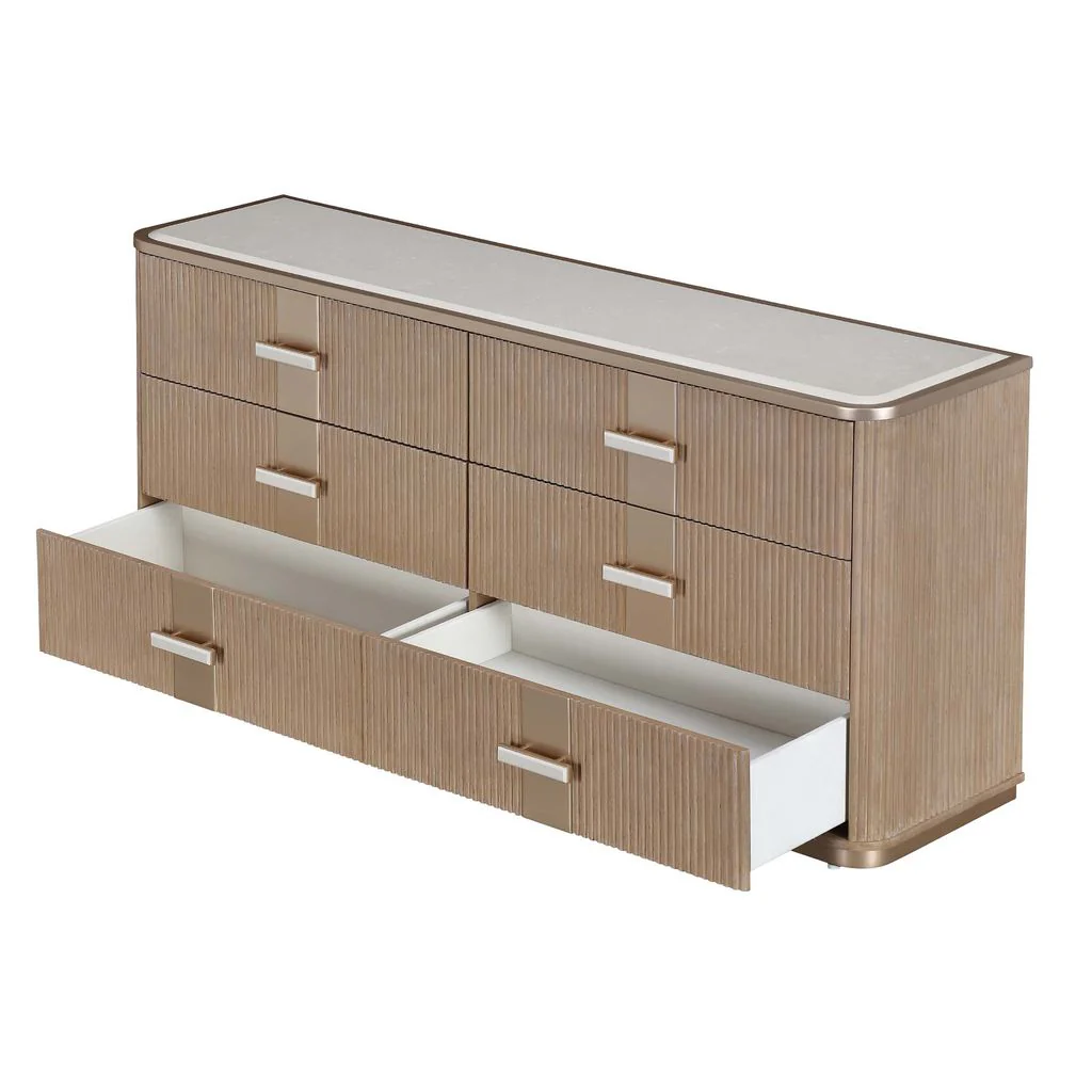 Michael Amini West Kensington Dresser - Sea Salt Caramel - Image 6