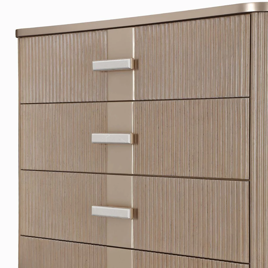 Michael Amini West Kensington Highboy Chest - Sea Salt Caramel - Image 10