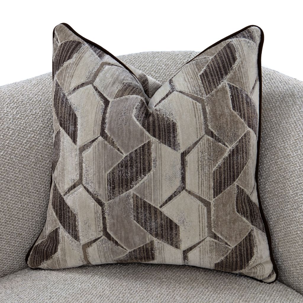 Michael Amini West Kensington Loveseat - Buff/Medium Espresso - Image 4