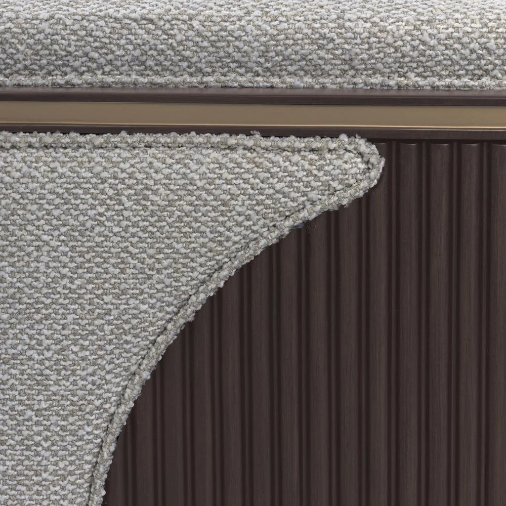 Michael Amini West Kensington Loveseat - Buff/Medium Espresso - Image 7
