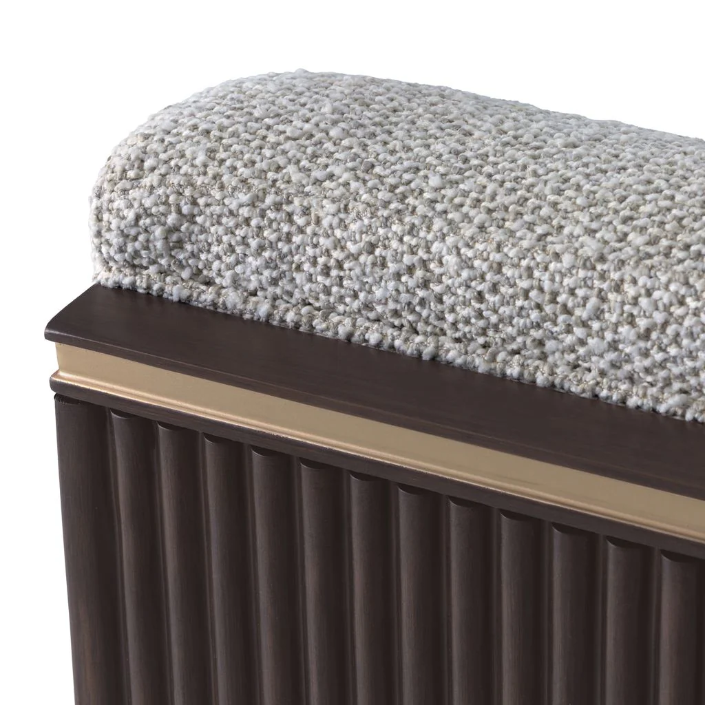 Michael Amini West Kensington Loveseat - Buff/Medium Espresso - Image 9